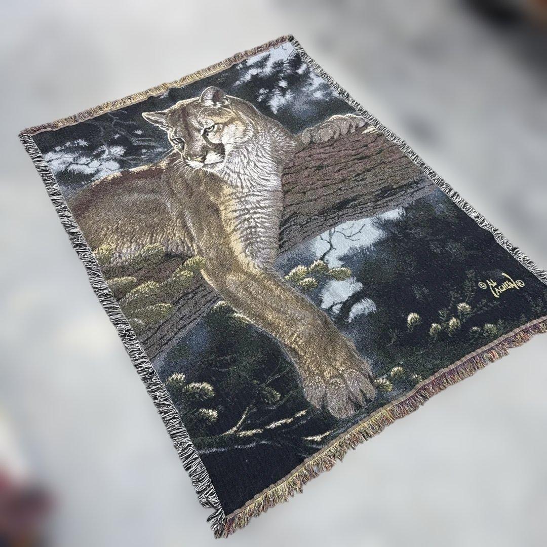 ピューマ　マルチカバー　ソファカバー　ヴィンテージラグ　170x127