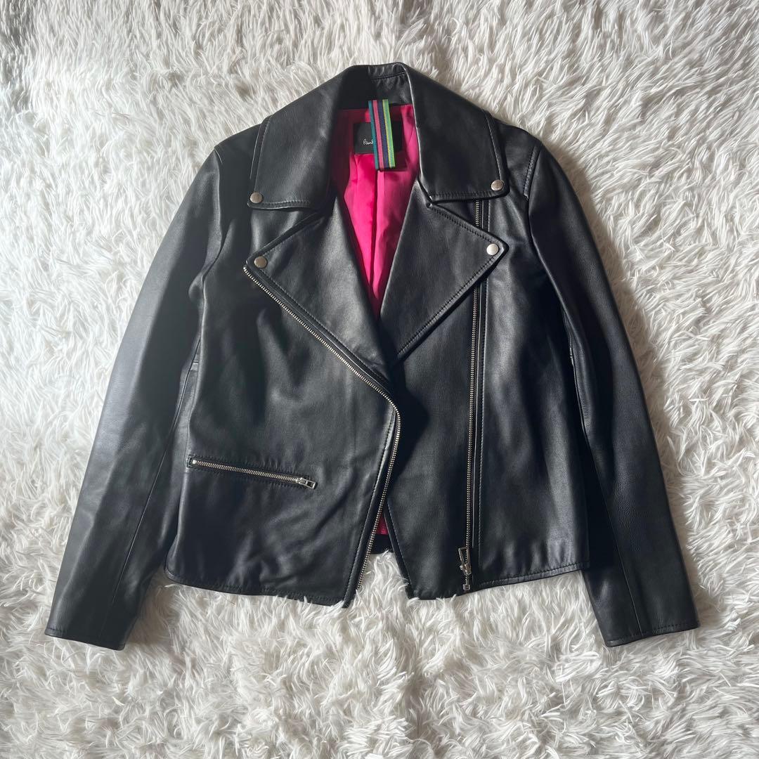 極美品✨ PS Paul Smith レザージャケット ラムレザー ダブル 38