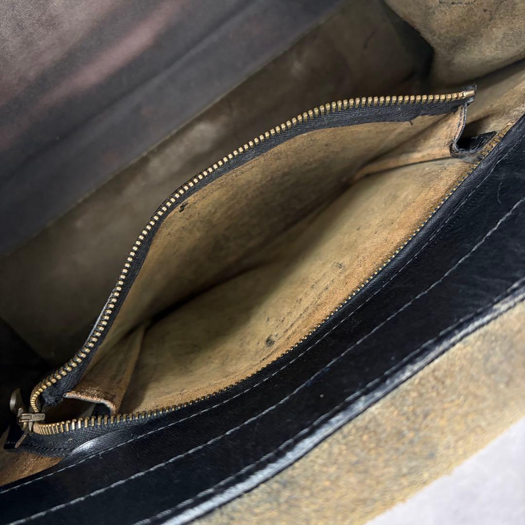 ジョンヴァルヴェイトス ショルダーバッグ メッセンジャー レザー ブラック