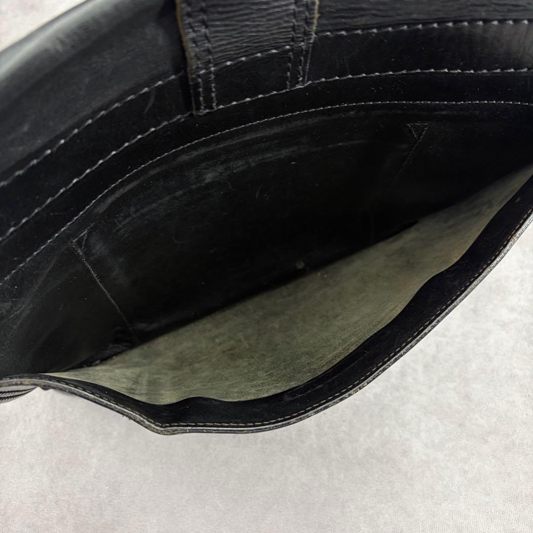 ジョンヴァルヴェイトス ショルダーバッグ メッセンジャー レザー ブラック