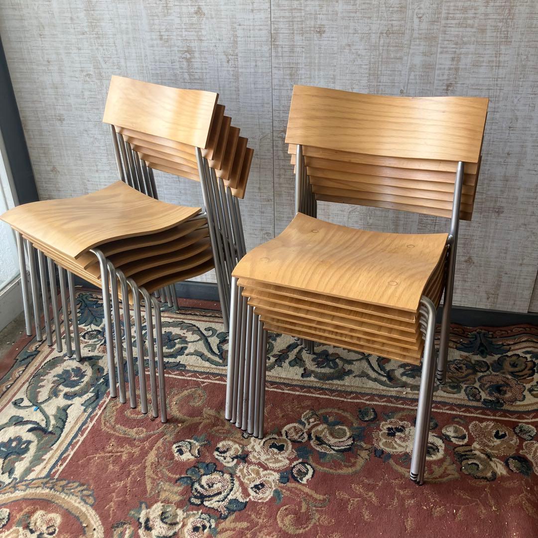 北欧レトロ ラムホルツ キャンパス プライウッドチェア 3脚セット