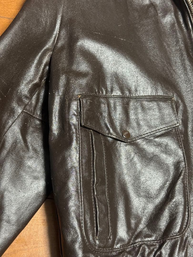 ダークブラウン　A-2 G-1 レザージャケット　ボンバー