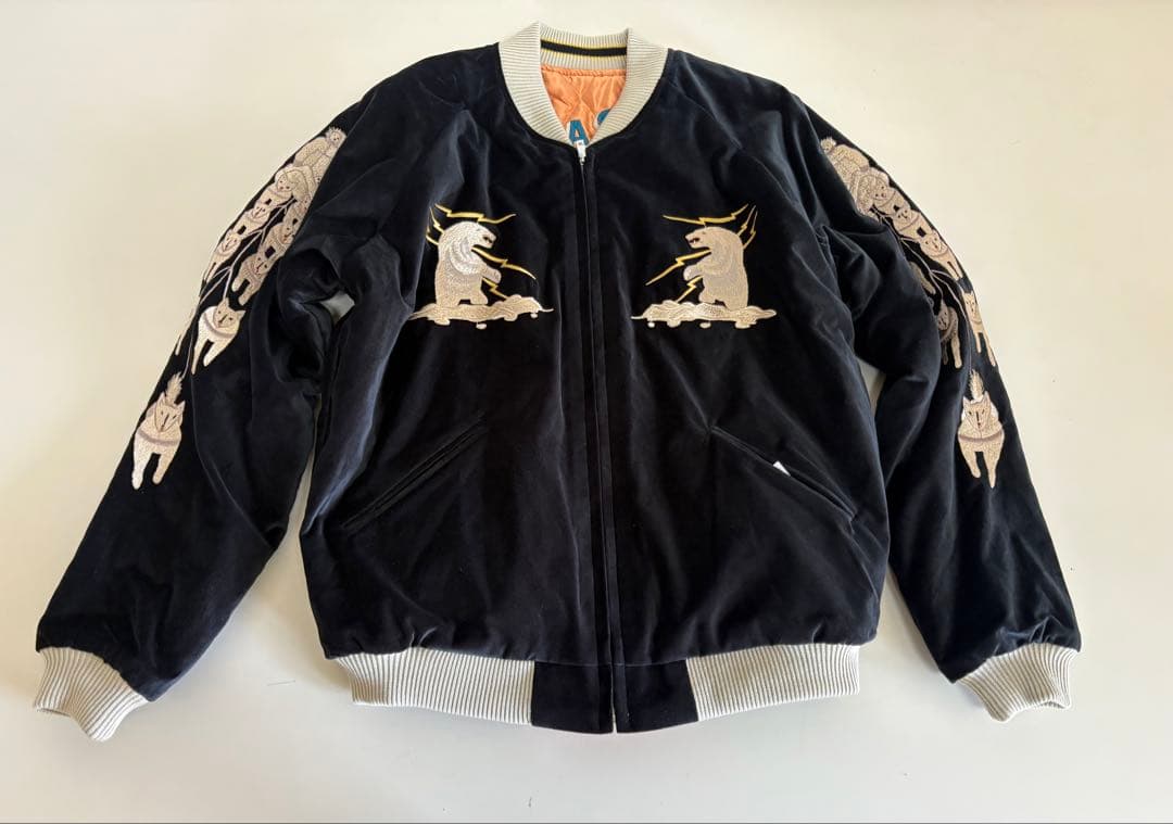 テーラー東洋アラスカジャンパー　別珍スカジャン 白熊XXL