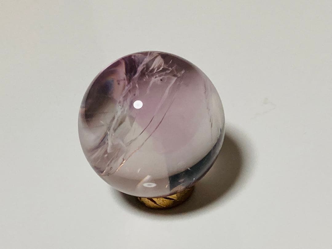 Cラベンダー ライトカラー アメジスト 紫水晶 アメシスト スフィア 丸玉 幸運