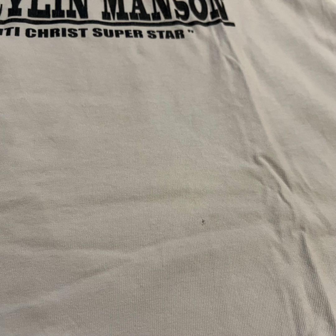 【USA製】90s マリリンマンソン × スヌーピー 7分袖 ラグランTシャツL