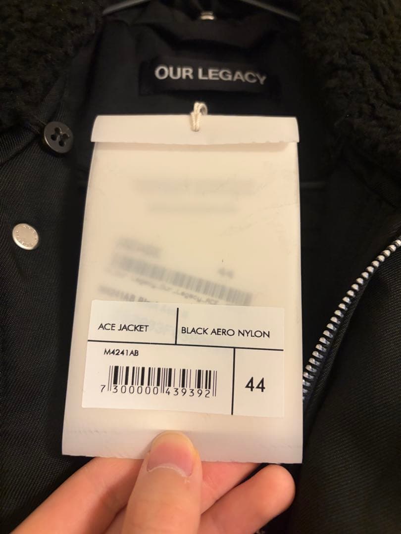 OUR LEGACY ACE JACKET ブラック 44