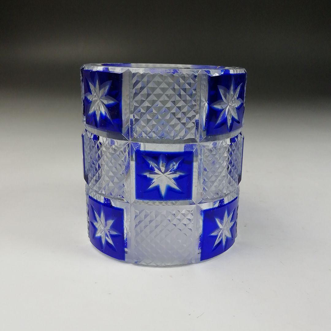 Ｗ１２６　蓋置　『義山　切子　蓋置』『星野工房 造』　共箱　茶道具