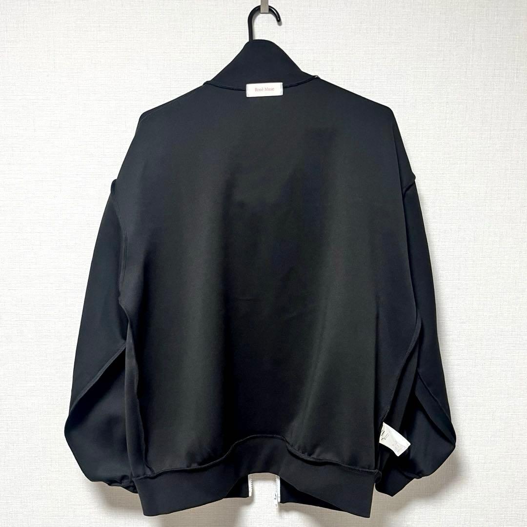【美品】Rosé Muse パイピング ジャージー アウター FREE 黒×白
