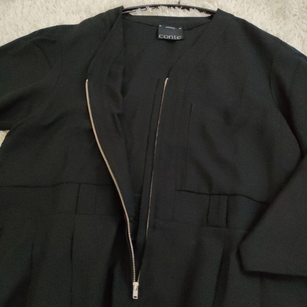 コンテ　辺見えみり　Vネック オールインワン　ブラック