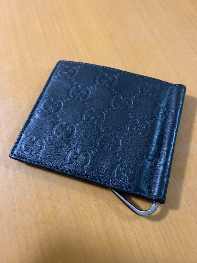 グッチ マネークリップ GG 二つ折り ブラック