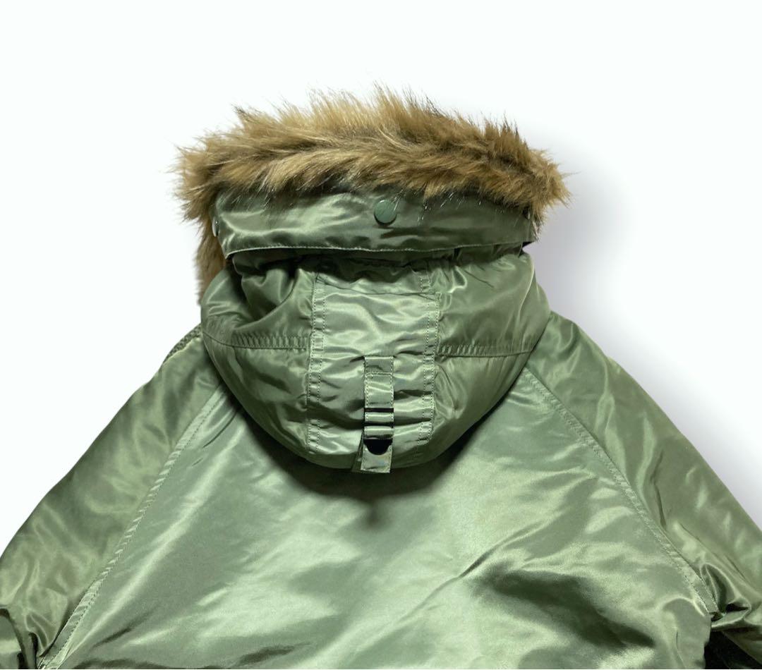 美品 未使用 アルファ ALPHA インダストリーズ N3-B セージ L