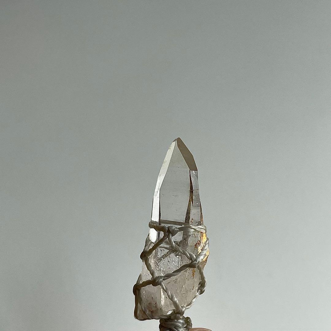 ヒマラヤ水晶 ガネッシュヒマール ＊ マクラメペンダント ネックレス ①