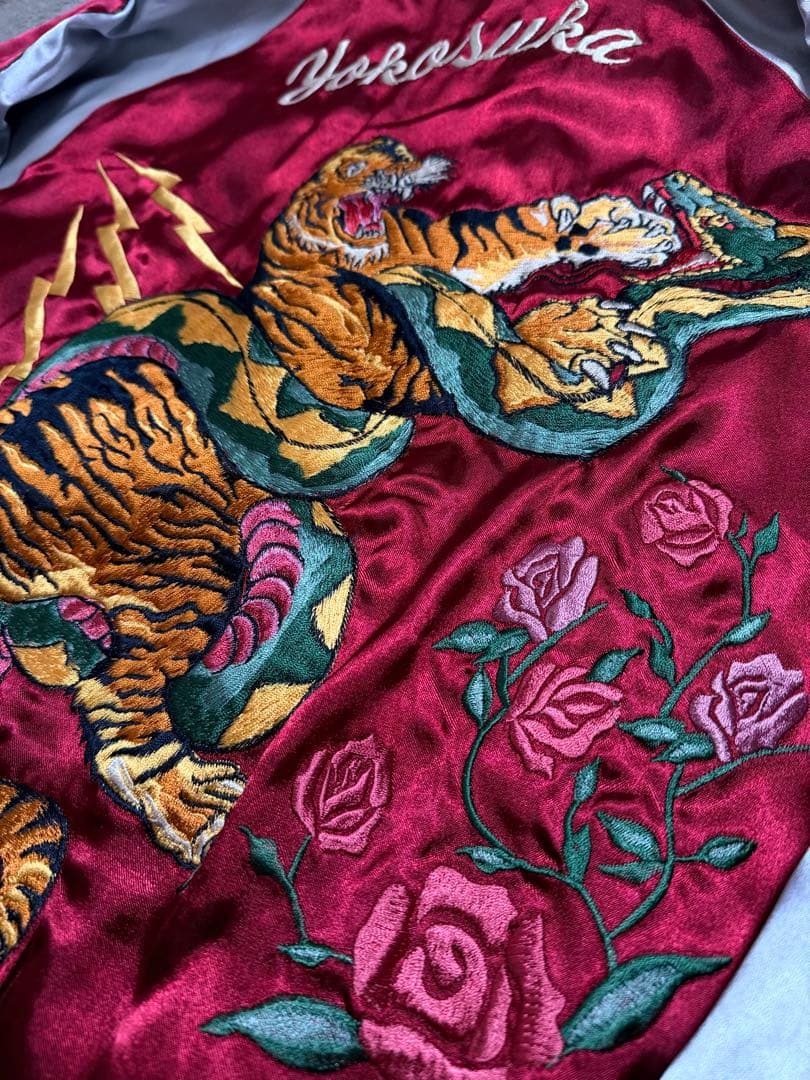 ２面用 テーラー東洋 虎蛇 日本限定 スカジャン vintage サテン USA