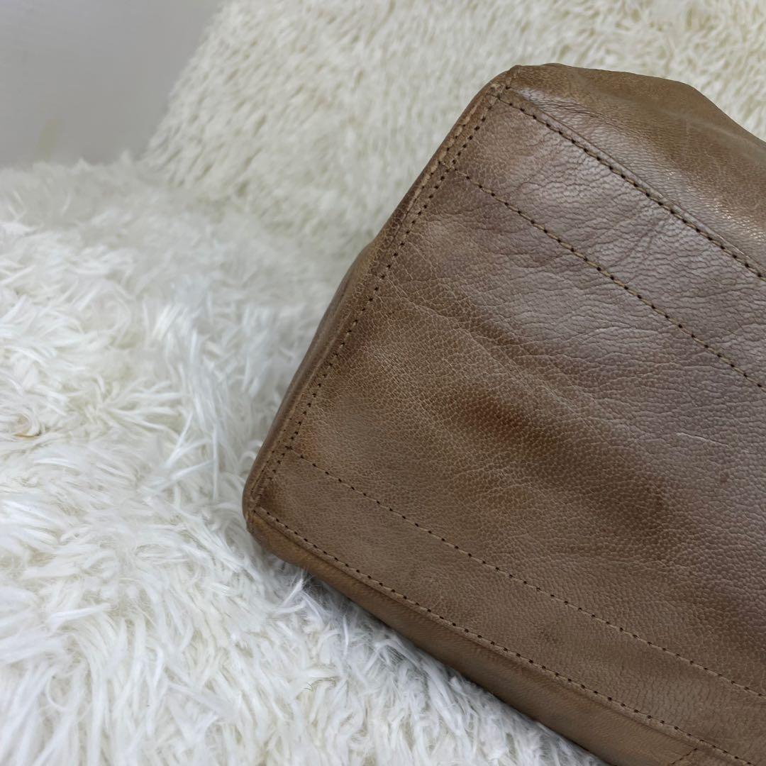 【大容量】ダンゲンテン トートバッグ オールレザー ブラウン A4収納可