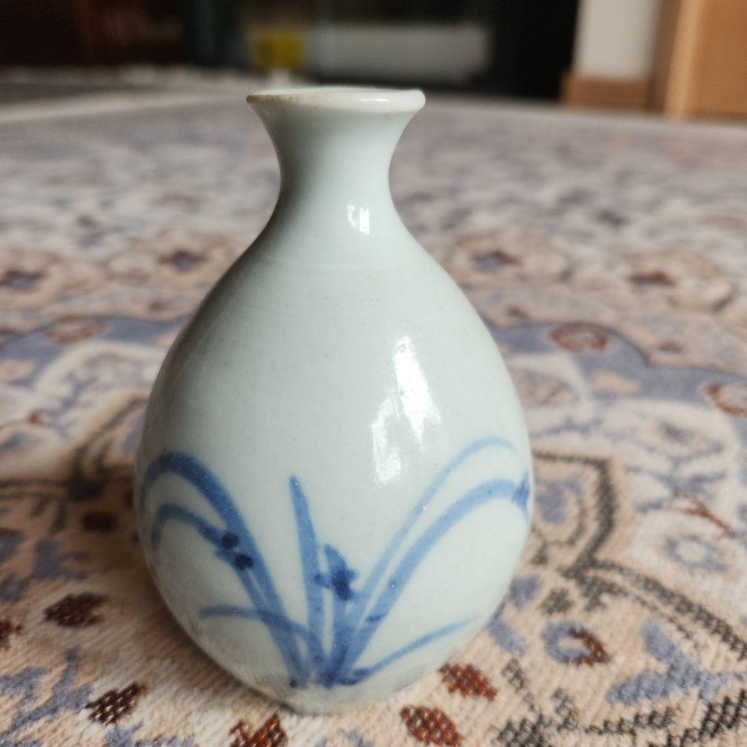 初期伊万里染め付け欄図小壺