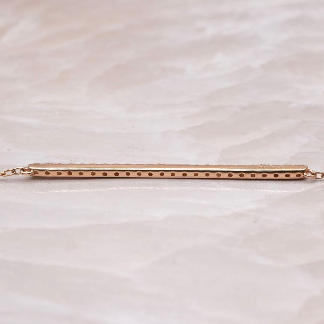 ★Hirotaka★ ダイヤモンド ロングバー ブレスレット K10YG