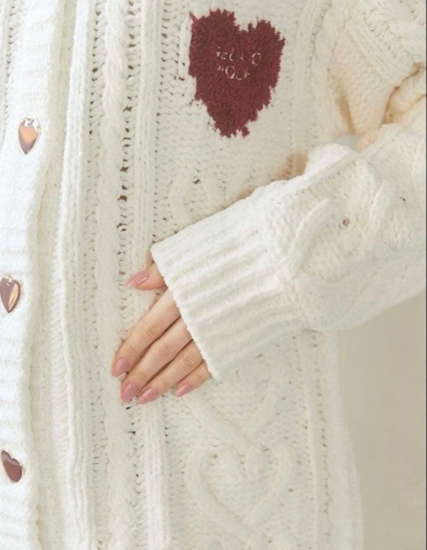 GELATOPIQUE バレンタイン　ハートアランカーディガン&ショートパンツ