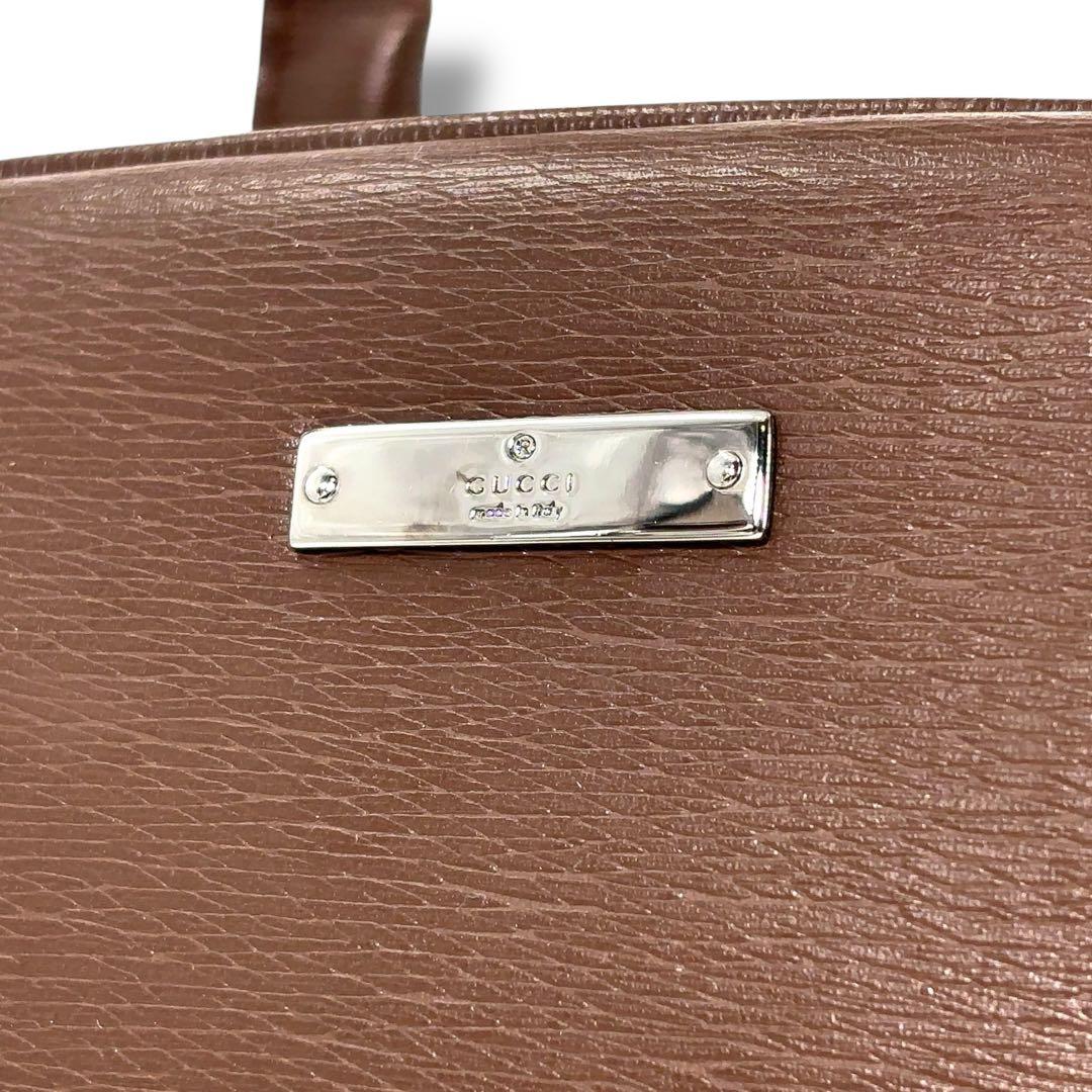【高級】GUCCI グッチ　ショルダーバッグ　革　ロゴ　ボーリング　ハンドバッグ