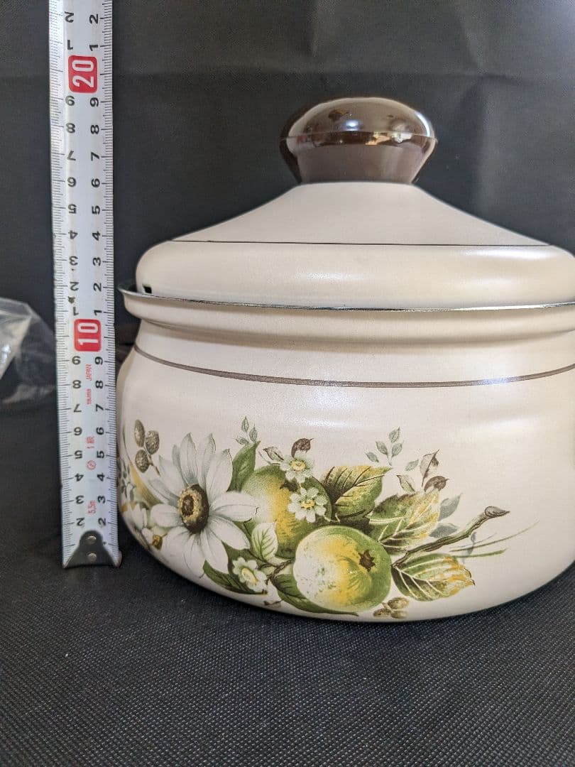 【希少】 silit ヴィンテージ ホーロー鍋 花柄 両手鍋