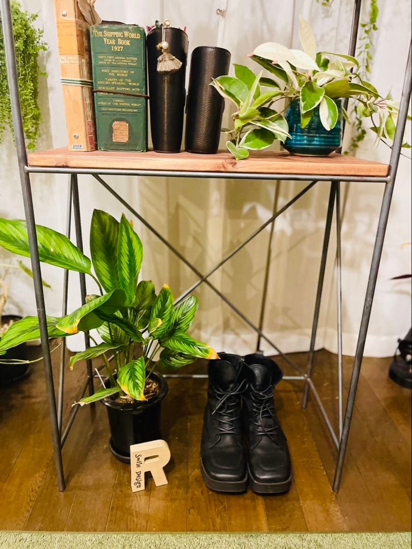 【送料込】アイアンスタンディングデスク　ハンドメイド　オーダーメイド　男前家具