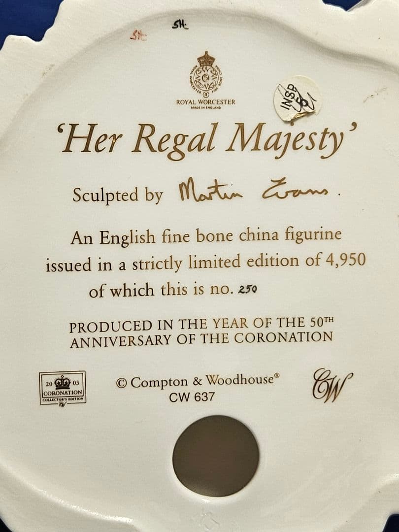 レア エリザベス女王 フィギュア ロイヤルウースター 1953年 フィギュリン
