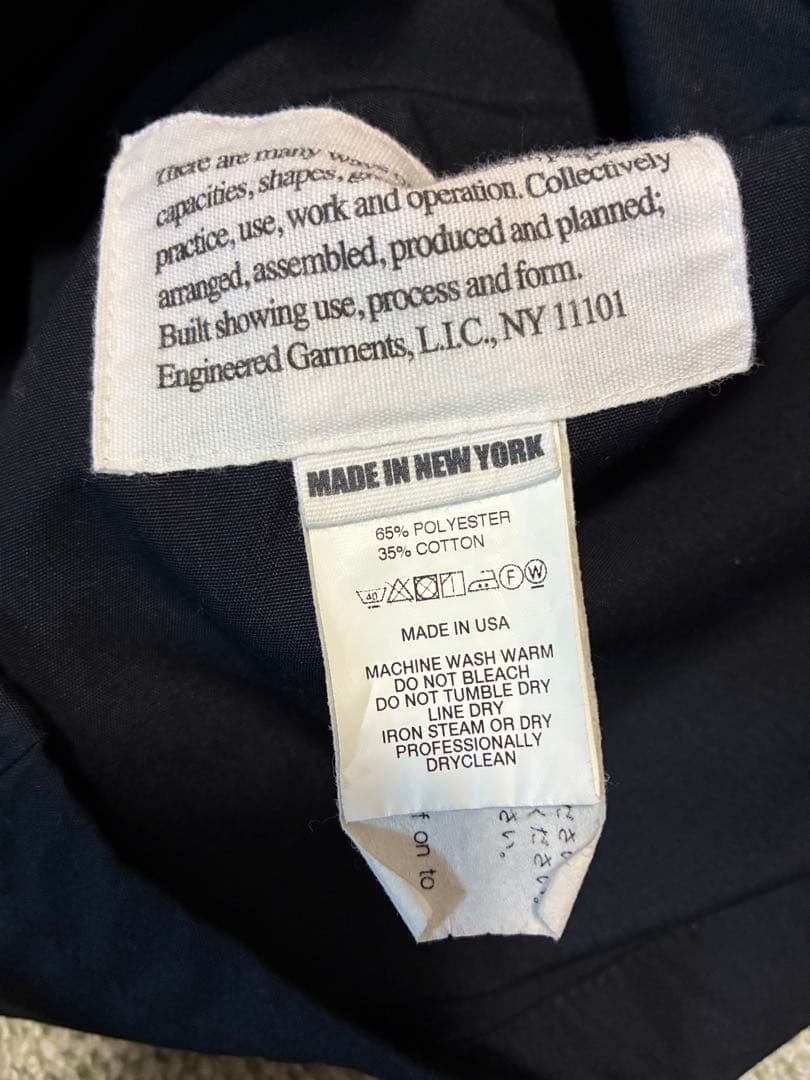 エンジニアドガーメンツ MTジャケット PCポプリン Dネイビー L USA製