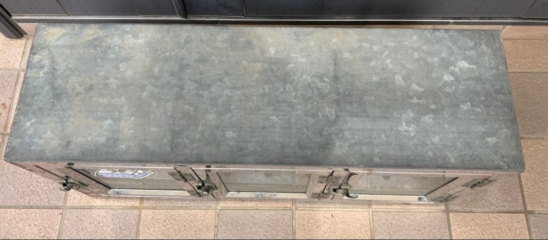 ビンテージ　ブリキ菓子ケース　昭和レトロ　ショーケース　古道具　古家具