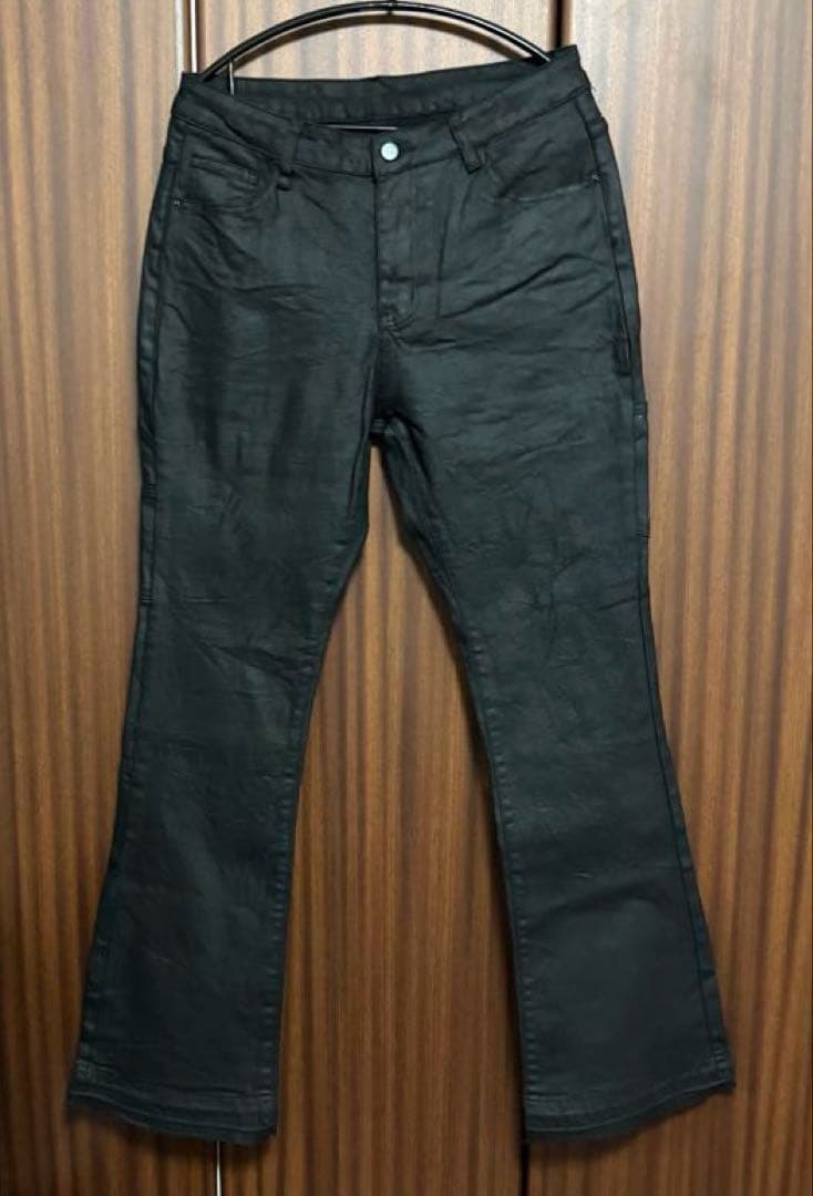 M.U.L.エムユーエル　 リメイクコーティングデニム黒ブラックm.u.l