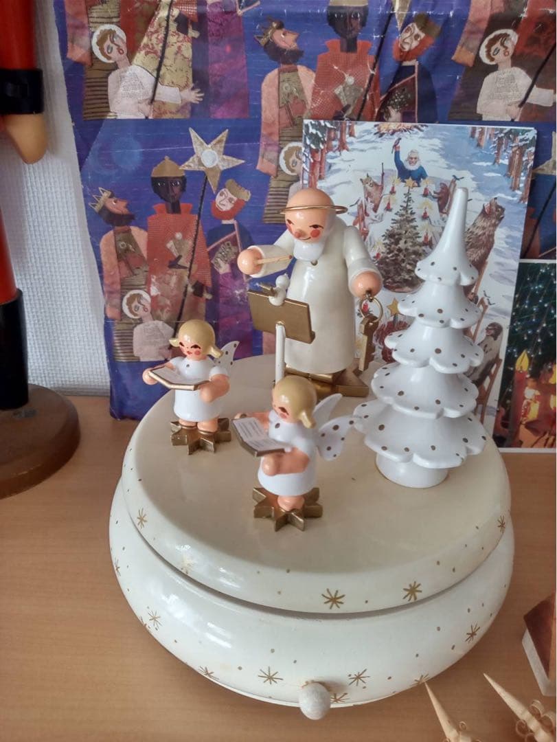 ドイツ　REUGE ザイフェン　オルゴール　天使　　クリスマス