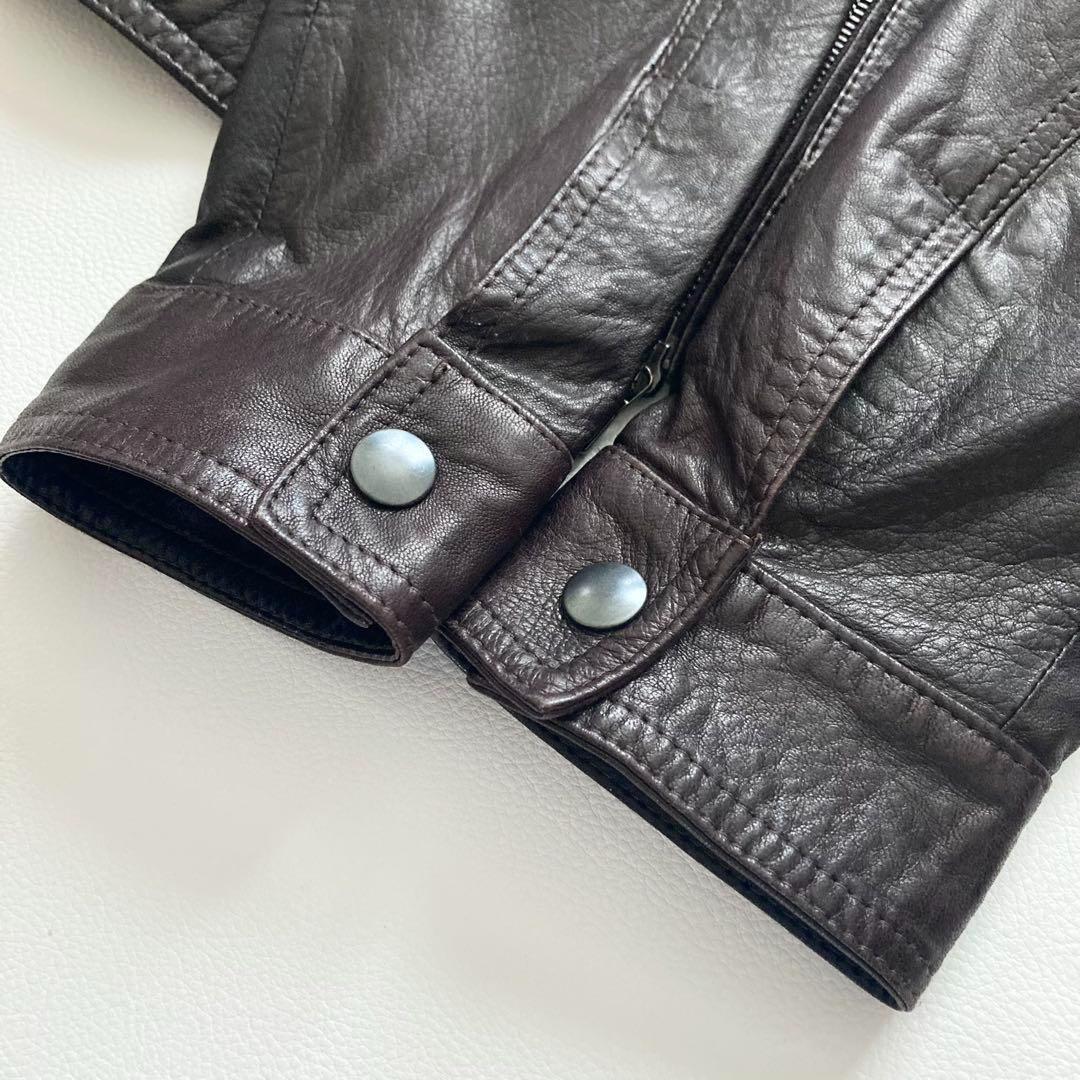 【極美品】EMMETI JURI　ラムスキンシングルライダースジャケット 46