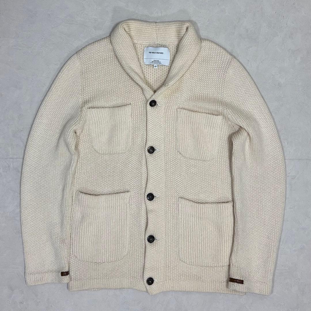 イノウエブラザーズ　ショールカラー　カーディガン　アルパカ100% ニット