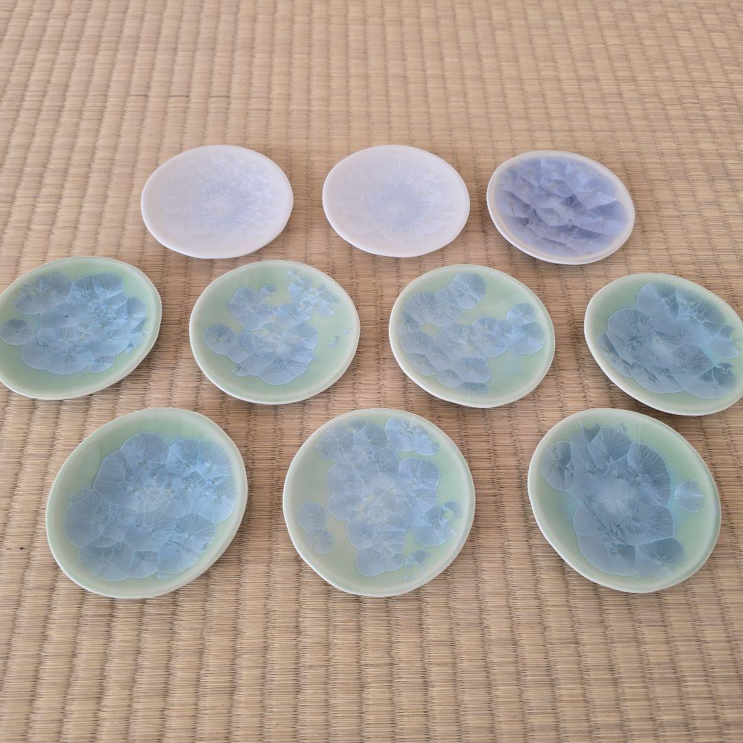 清水焼　花結晶三寸皿　１０枚　京焼