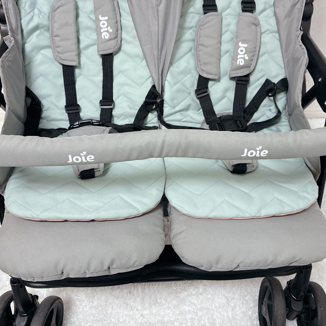 【美品】Joie ジョイー エアツイン 二人乗りベビーカー　レインカバー付き
