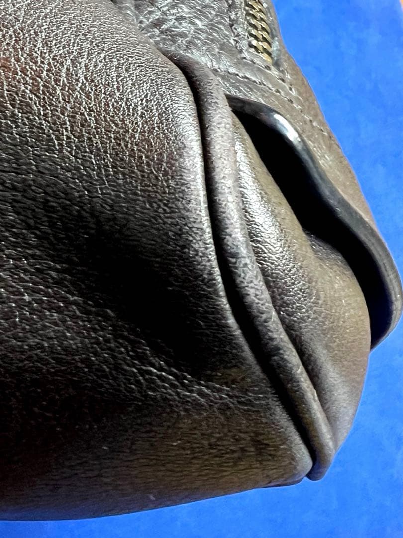 トッズ　TOD’S セカンドバッグ　Wジップ クラッチバック ダークブラウン