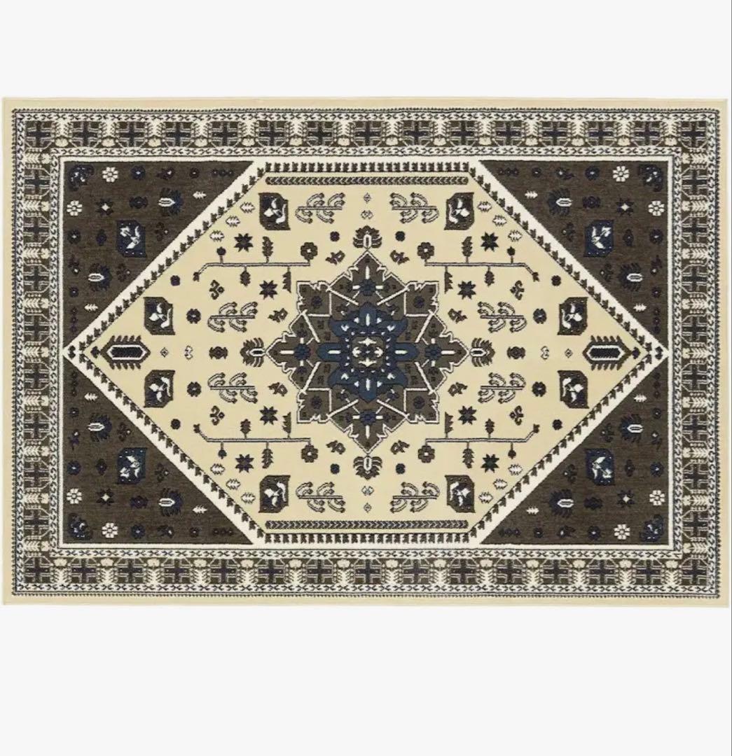 unico KAMIL(カミル)ラグ 100×140cm アイボリー