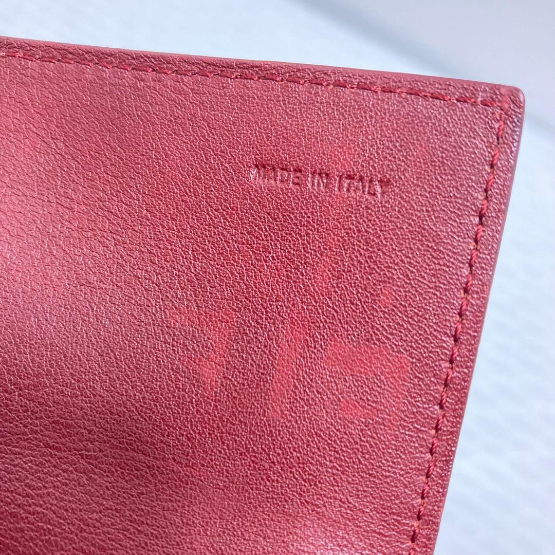 FENDI ズッキーノ　エナメル　長財布　Red