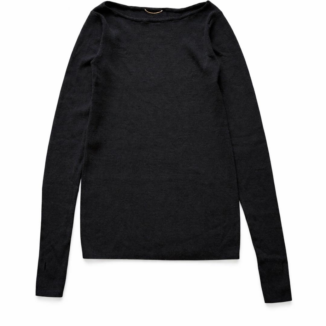 【極美品】L'Appartement リブニット ボートネック ★指抜き★