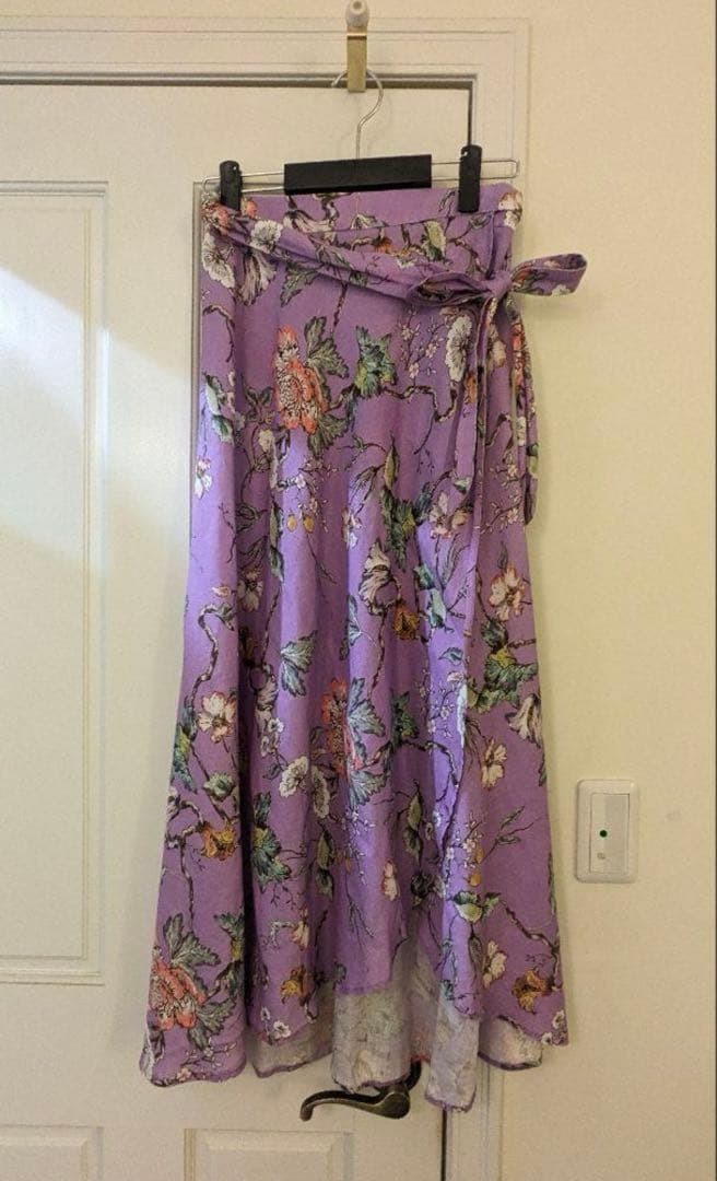 MYLAN レア！フラワープリント巻スカート