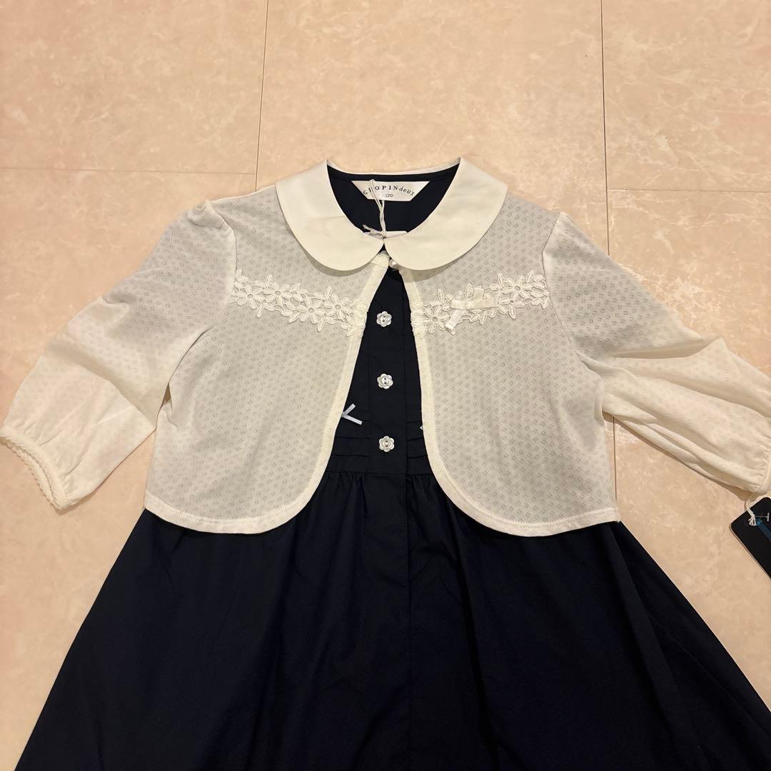 半袖ワンピース 花柄　お受験　入学卒園　フォーマル　発表会　新品　120