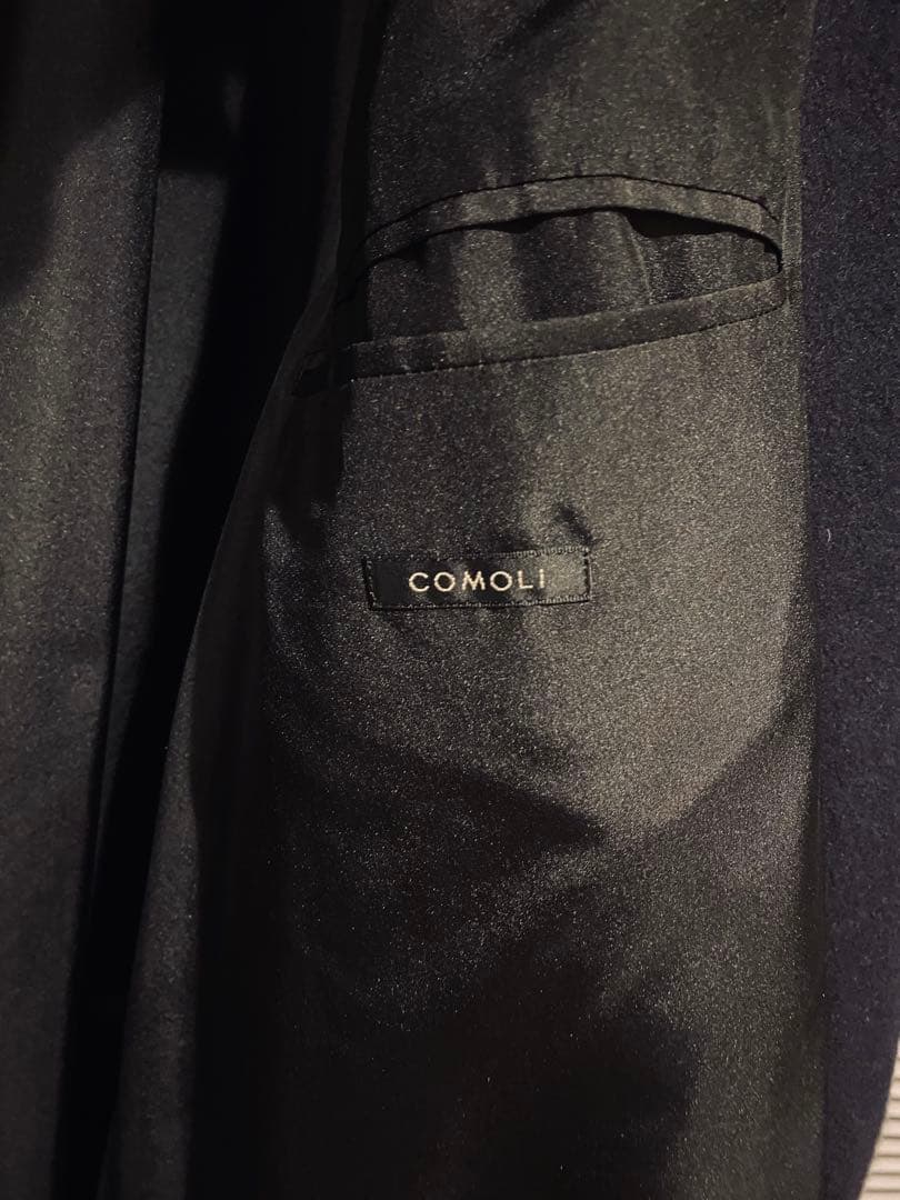 12/29限定割 24AW COMOLI カシミヤバルカラーコート 2 ネイビー