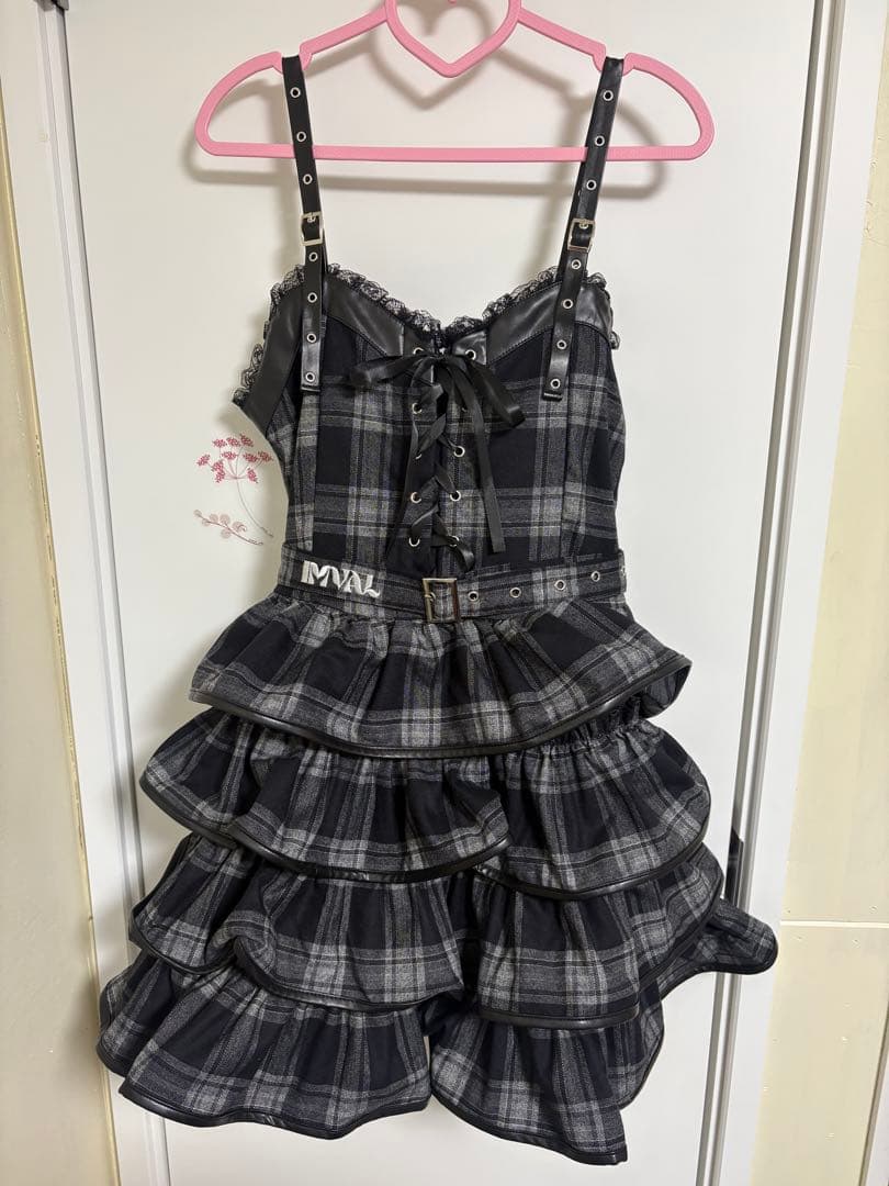 QOOZA IMVAL / Check Layered Dress［GRY］