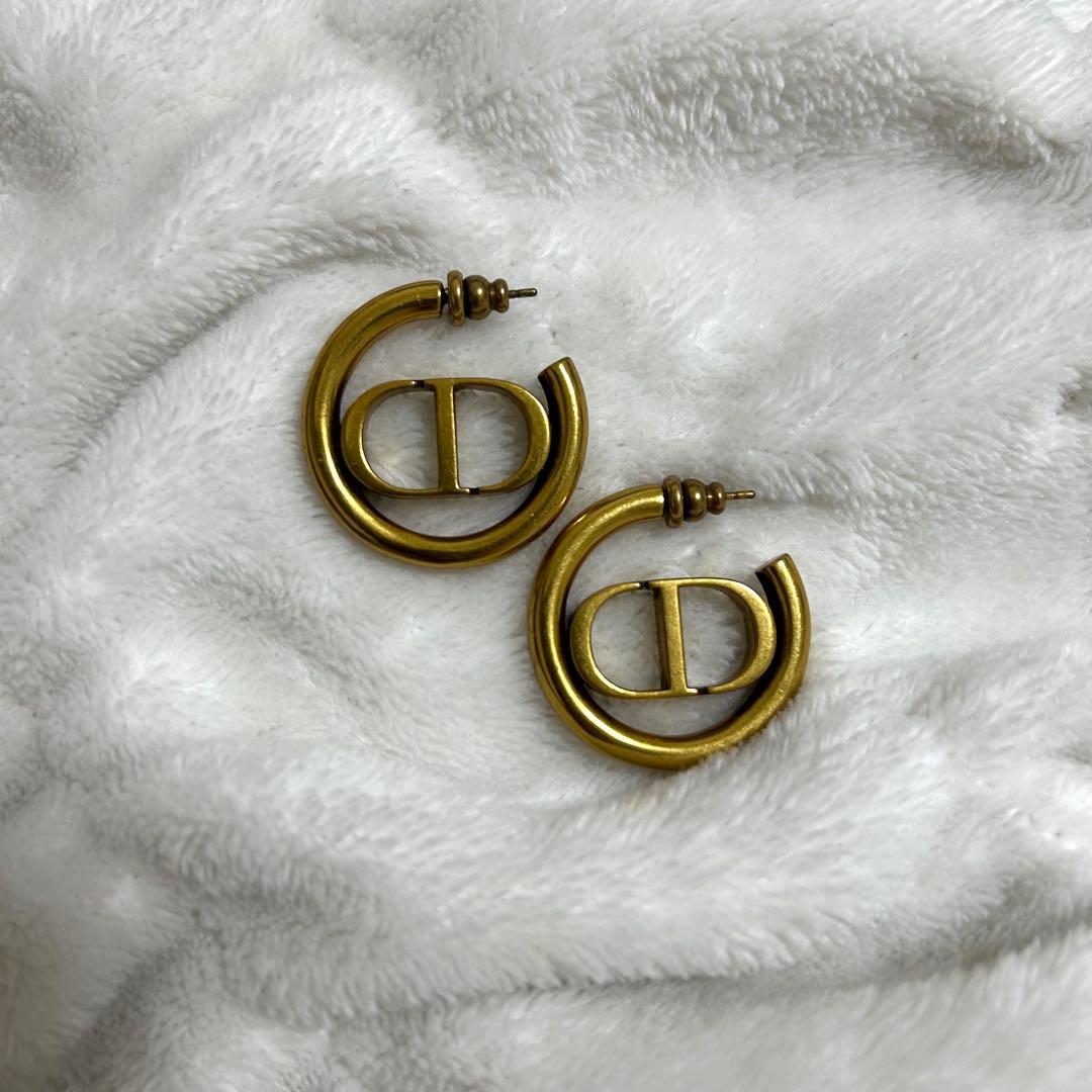 DIOR 30 MONTAIGNE ピアス ゴールド フープピアス