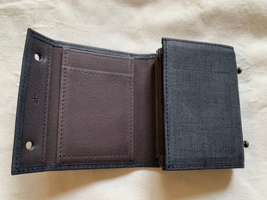 超美品！エムピウ　m+ 三つ折り財布 布製 メンズ財布