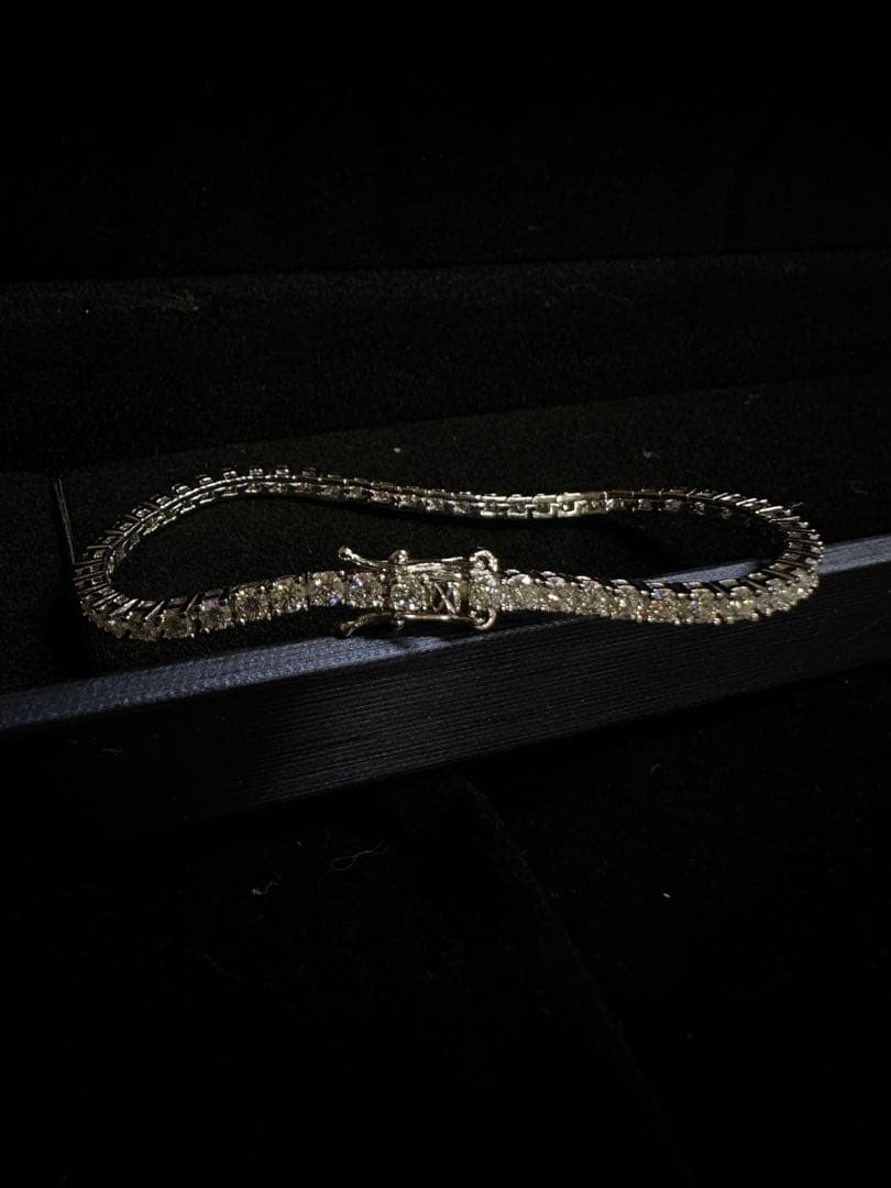 最高級モアサナイト テニスブレスレット シルバー 16センチ 0.06ct