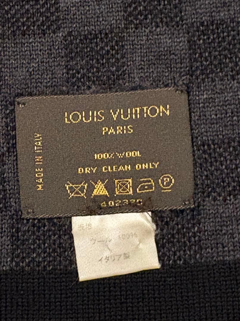 LOUIS VUITTON ブラック ダミエ　マフラー