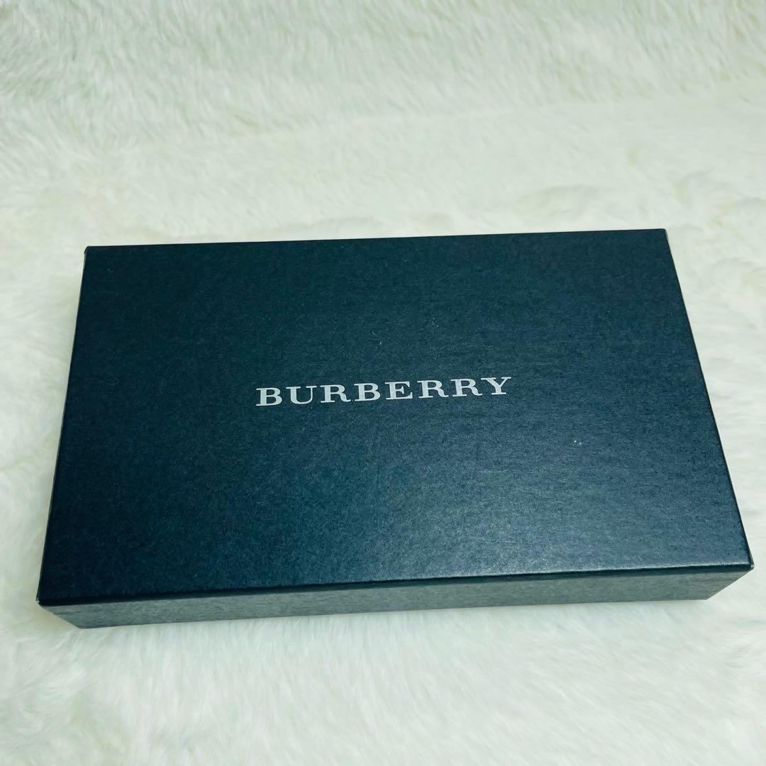 新品未使用希少BURBERRY レザー×モノトーン柄 5連 キーケース ブラウン