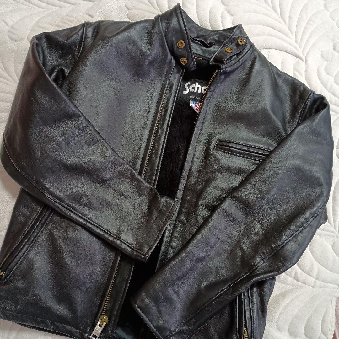 Schott レザー ライダース ジャケット ボア ライナー付 141