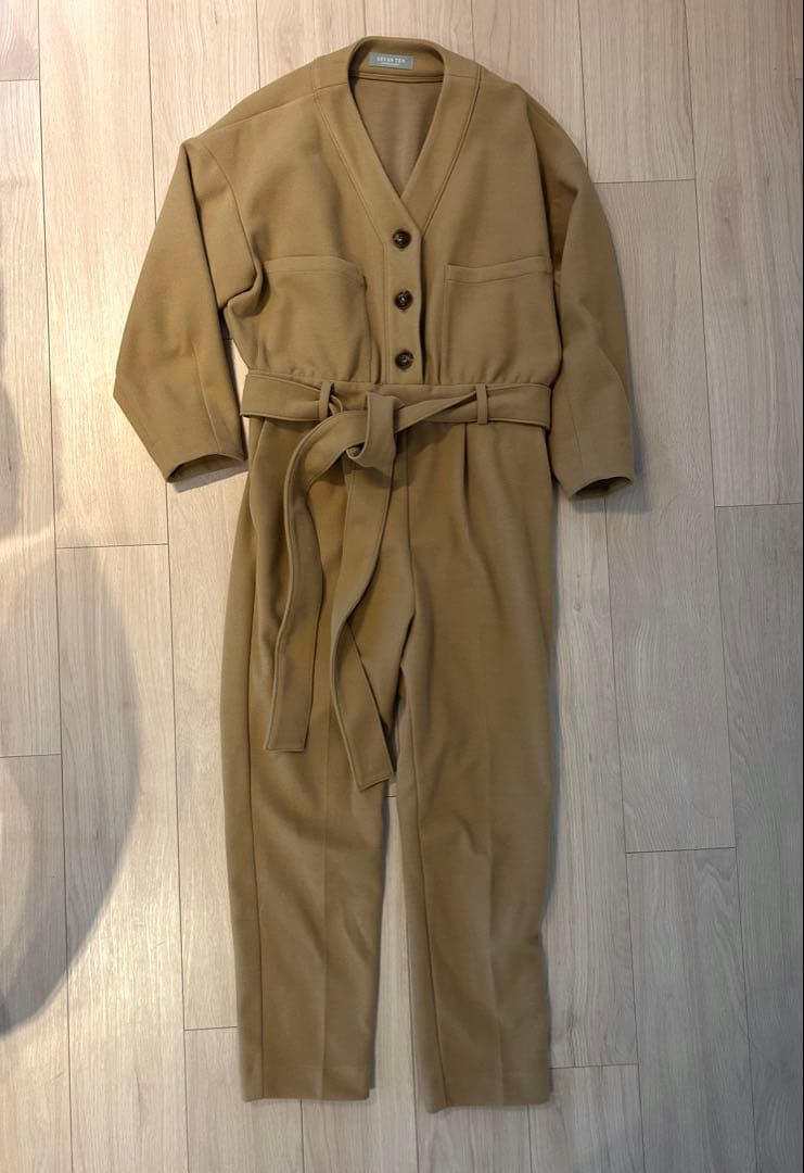 seventenウールライクオールインワン(キャメル) オールインワン