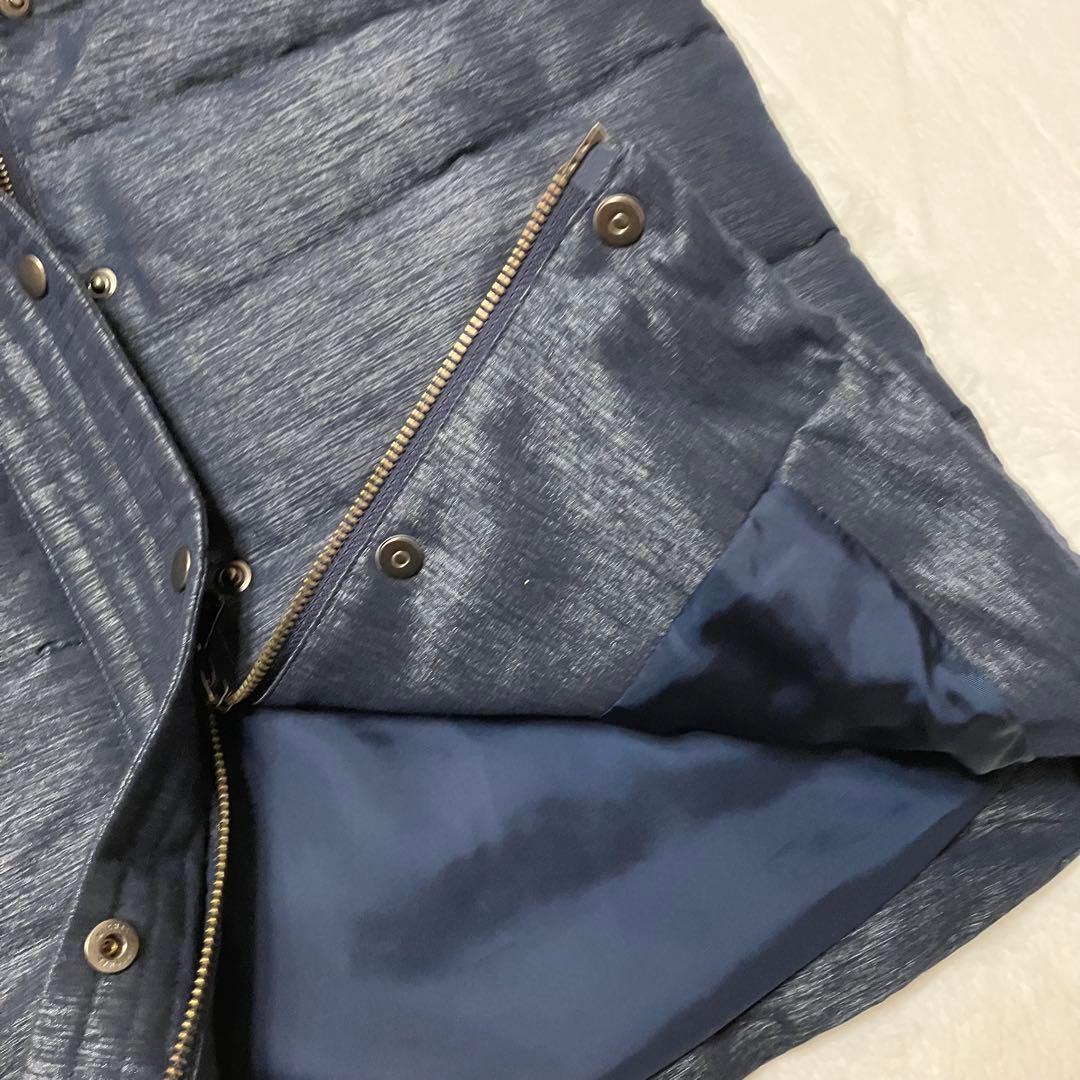 LOUNIE ダウンベスト ファー付 フード取外し可 40 ネイビー