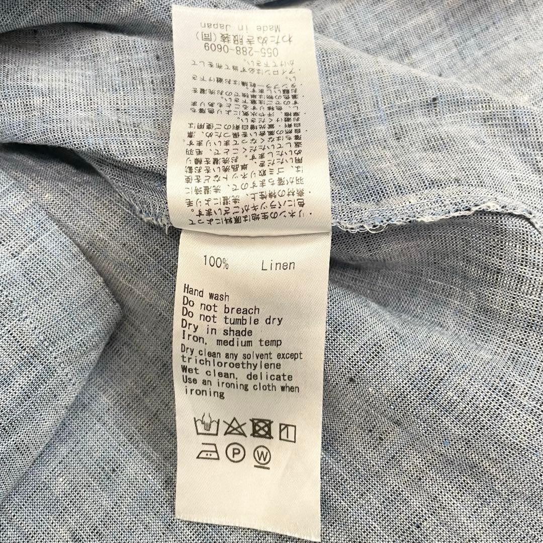 【極美品】ワフ　半袖ブラウス・ふわっと 軽くやさしい 肌触り・リネン(麻)